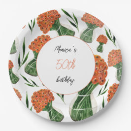 Italiaans Ranunculus Waterverf Kunst Papieren Bordje