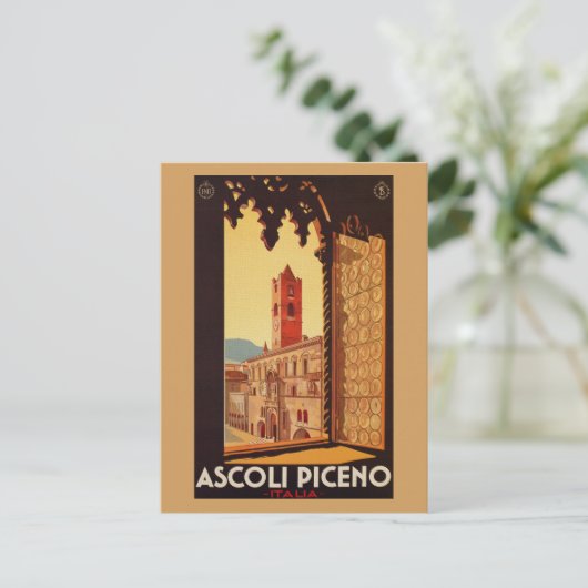  Italiaans reizen en Ascoli Piceno Briefkaart (Staand voorkant)