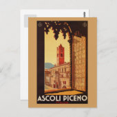  Italiaans reizen en Ascoli Piceno Briefkaart (Voorkant / Achterkant)