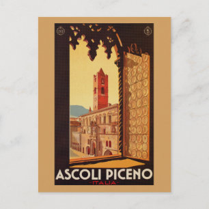 Italiaans reizen en Ascoli Piceno Briefkaart