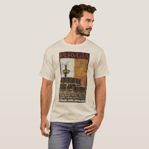 Italiaans reizen en Perugia T-shirt