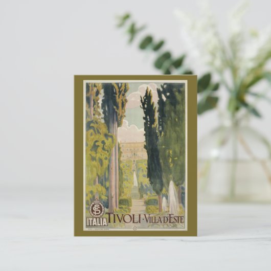  Italiaans reizen en Tivoli Lazio Rome Briefkaart (Staand voorkant)