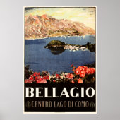  Italiaans reizen over het Como-meer van BELLAGIO Poster (Voorkant)