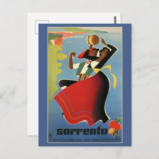  Italiaans reizen Sorrento adverteren Briefkaart (Voorkant / Achterkant)