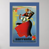Italiaans reizen Sorrento adverteren Poster (Voorkant)