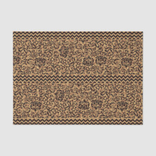 Italiaans Renaissance Gold Floral Pattern Tissuepapier