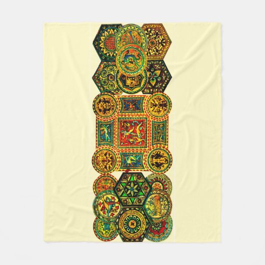 Italiaans renaissance mofs fleece deken (Voorkant)