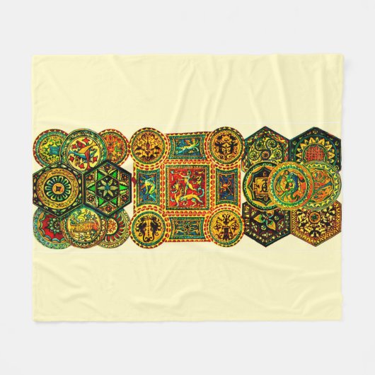 Italiaans renaissance mofs fleece deken (Voorkant (Horizontaal))