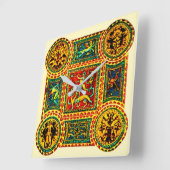 Italiaans renaissance mofs vierkante klok (Hoek)