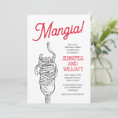 Italiaans repetitie diner kaart (Staand voorkant)