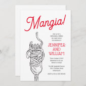 Italiaans repetitie diner kaart (Voorkant / Achterkant)