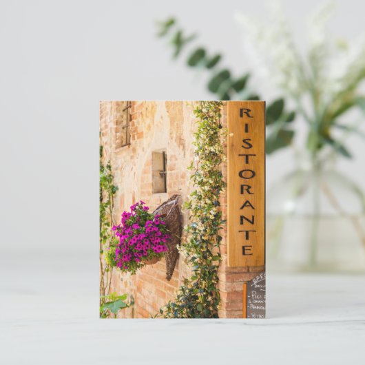 Italiaans restaurant briefkaart (Staand voorkant)