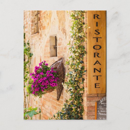 Italiaans restaurant briefkaart (Voorkant)