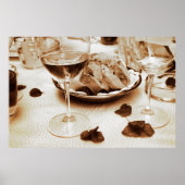 Italiaans restaurant: Brood, wijn, Bougainvillea Poster (Voorkant)