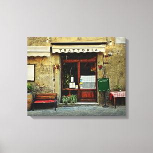Italiaans restaurant canvas afdruk