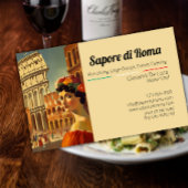 Italiaans restaurant chef-kok visitekaartje