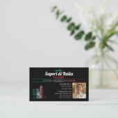 Italiaans restaurant chef-kok visitekaartje (Staand voorkant)