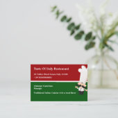 Italiaans restaurant Europese stijl Visitekaartje (Staand voorkant)