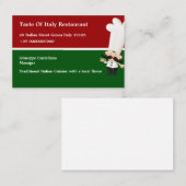 Italiaans restaurant Europese stijl Visitekaartje (Voorkant / Achterkant)