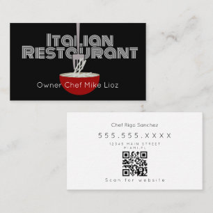 Italiaans restaurant in een foodtruck Zakelijke ka Visitekaartje