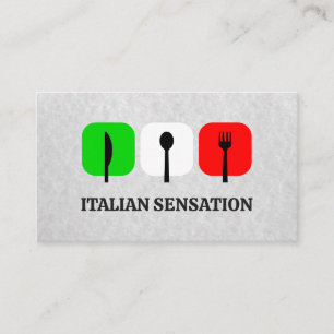 Italiaans restaurant-Logo   Pizza Visitekaartje