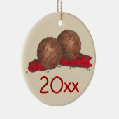 Italiaans restaurant Meatballen Marinara Sauce Keramisch Ornament (Rechts)