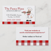 Italiaans restaurant | Pizza Business Visitekaartje (Voorkant / Achterkant)