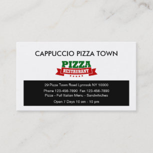 Italiaans restaurant Pizza BusinessCards Visitekaartje