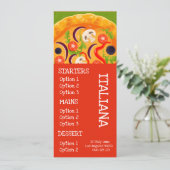 Italiaans restaurant pizza diner menu (Staand voorkant)