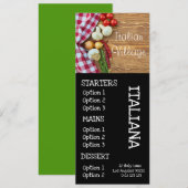 Italiaans restaurant pizza diner menu (Voorkant / Achterkant)