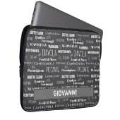 Italiaans restaurant Pizza noemt Typografie Laptop Sleeve (Voorkant Rechts)