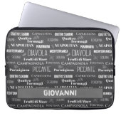 Italiaans restaurant Pizza noemt Typografie Laptop Sleeve (Voorkant)