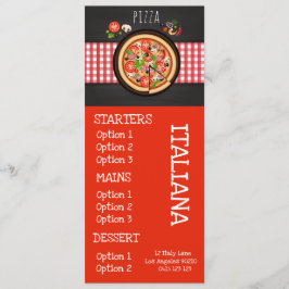 Italiaans restaurant pizzadiner menu