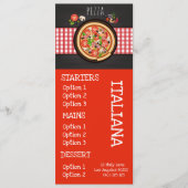 Italiaans restaurant pizzadiner menu (Voorkant)