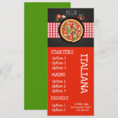 Italiaans restaurant pizzadiner menu (Voorkant / Achterkant)
