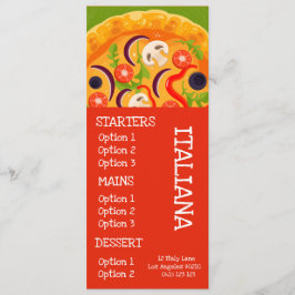 Italiaans restaurant pizzadiner menu