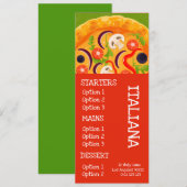 Italiaans restaurant pizzadiner menu (Voorkant / Achterkant)