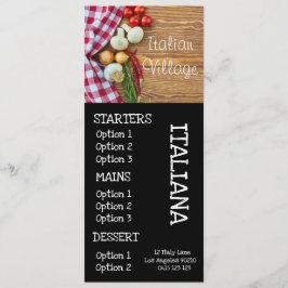 Italiaans restaurant pizzadiner menu