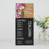 Italiaans restaurant pizzadiner menu (Staand voorkant)