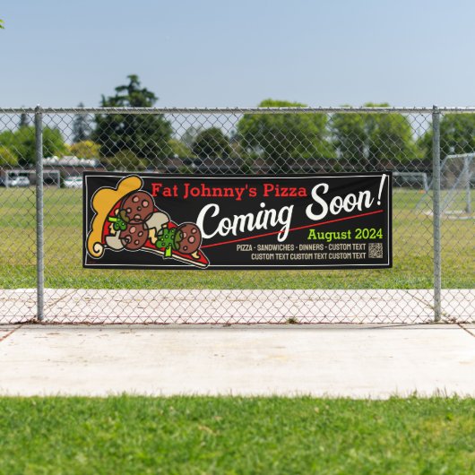 Italiaans restaurant Pizzeria Aangepaste aankondig Spandoek (Insitu)