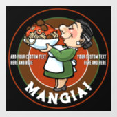  Italiaans restaurant Pizzeria Promotie Raamsticker (Vel)