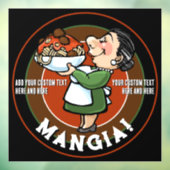  Italiaans restaurant Pizzeria Promotie Raamsticker (Vel 3)