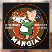  Italiaans restaurant Pizzeria Promotie Raamsticker (Vel 2)