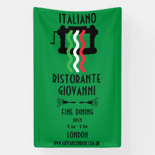 Italiaans restaurant promotie spandoek