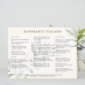 Italiaans restaurant stijlvol modern QR-code menu (Staand voorkant)