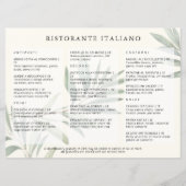 Italiaans restaurant stijlvol modern QR-code menu (Voorkant)