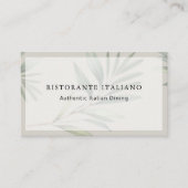 Italiaans restaurant stijlvol modern QR-code menu Visitekaartje (Voorkant)