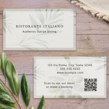 Italiaans restaurant stijlvol modern QR-code menu