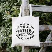 Italiaans  restaurant Trattoria gepersonaliseerd Tote Bag