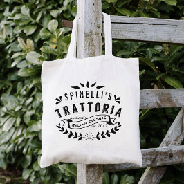 Italiaans restaurant Trattoria gepersonaliseerd Tote Bag